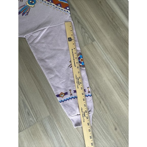 Vintage‎ Lifestyles 90s Aztec Mexican Purple Sweatshirt Adult One Size Made USA - Picture 9 of 15